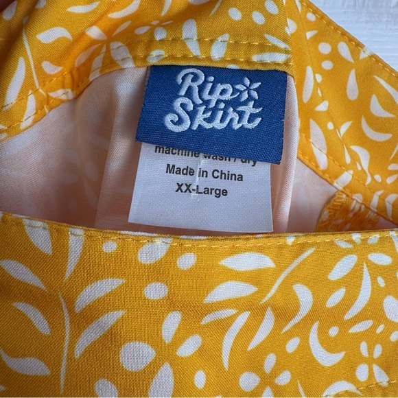 Rip Skirt Hawaii Women's Wrap Skirt, Damask Citrus,  Length 2 EUC - Picture 5 of 6